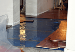 Water Leak onto wood flooring